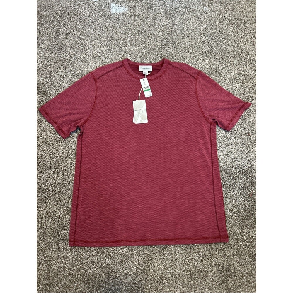 Tommy Bahama T Tee Shirt Flip Sky Reversible Crew Red Rhumba SS New Large L NWT